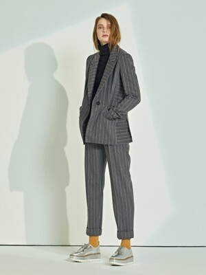 STRIPE WOOL JACKET_GR