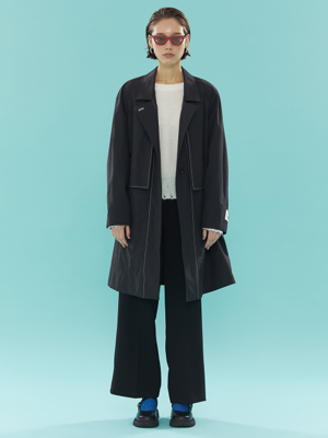 Loose Fit Half Trench_D/GREY