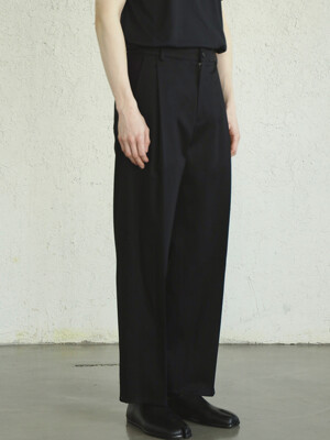 SIDE CUT BANDING CHINO PANTS (Black)