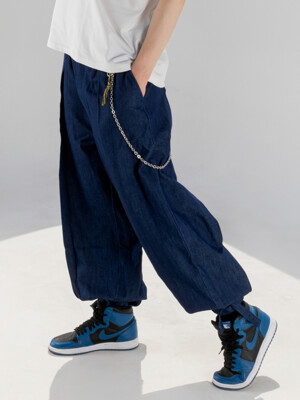 Double ring pendant cable pants chain