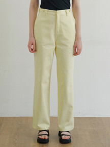 팬츠 - 몬츠 (MONTS) - monts 1485 color cotton pants (lemon)
