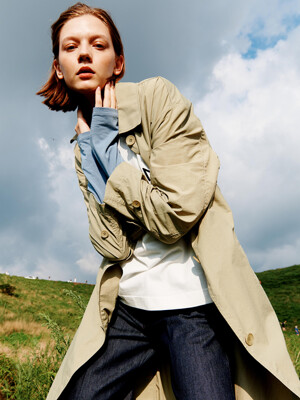 TRENDY TRENCH COAT 0003_GREEN OLIVE