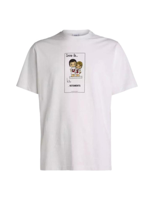 12주년 여성 LOVE IS 프린팅 티셔츠 UAH21TR686 WHITE