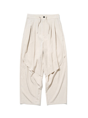 wide easy pants cream beige