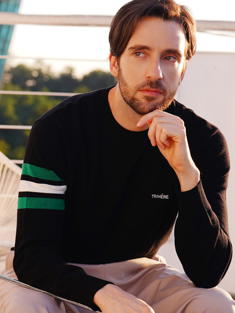 골프 - 트리메르 (trimere) - SIGNATURE LINE CASHMERE KNIT PULLOVER UNISEX BLACK