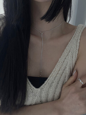 [925silver] Doughnut string necklace