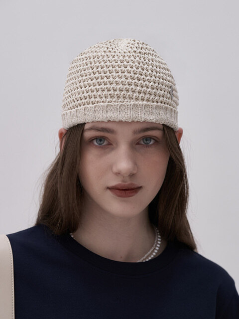 모자 - 엘리오티 (ELLIOTI) - Sukashi Short Beanie_Ivory
