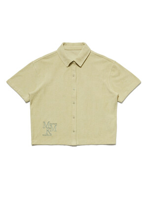 (W) TERRY SET-UP SHIRTS OLIVE