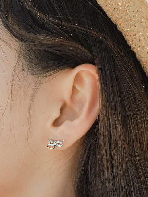 주얼리 - 톨토이즈 (TORTOISE) - [Silver925] Theodora Knot Earrings