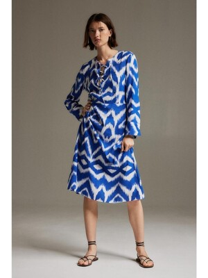 레이스업 드레스 브라이트 블루/패턴 1167365001