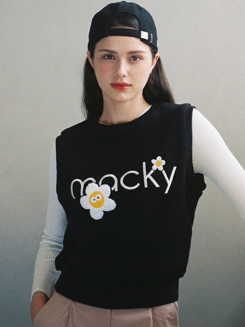 골프 - 맥키 (macky) - kitch bookle vest black