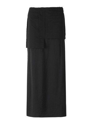 Light Lining Patched Long Skirt_RQKAM23596NYX