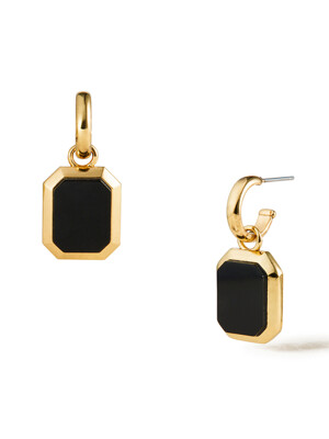 Onyx Signet Drop Earrings