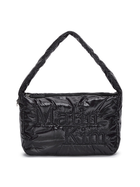 숄더백 - 마뗑킴 (Matin Kim) - LOGO STITCH PADDING EASY BAG IN BLACK