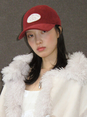 lotsyou_Classic Corduroy Ball cap Red