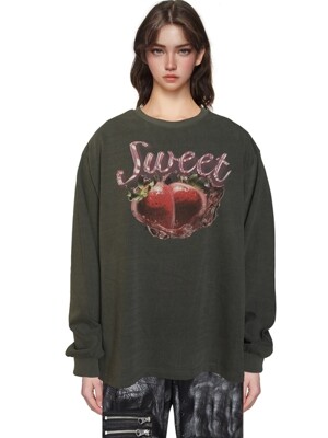 Ep.6 Long sleeve T-shirts Dark grey top No.5 (2 strawberry)