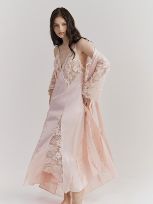 Leaf Cut Slip Maxi Dress_Primrose Pink