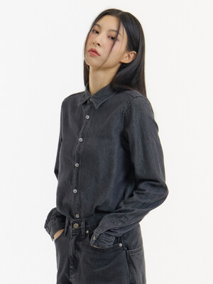 블랙 데님 셔츠_BLACK DENIM SHIRTS