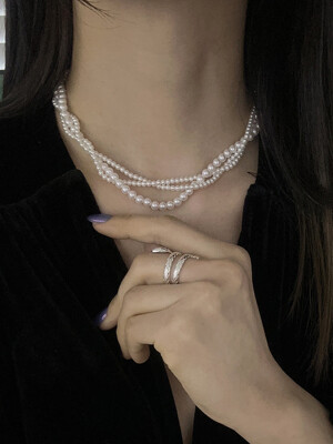 [925silver] Diana pearl necklace