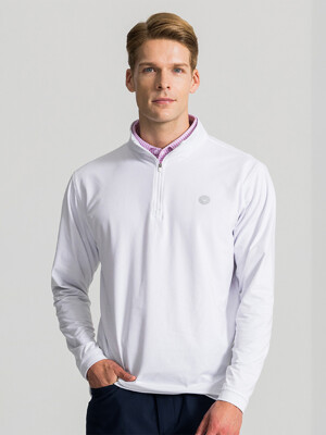 White Performance Quarter Zip