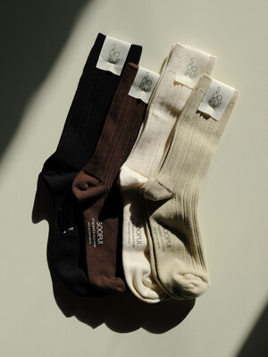 (4 pack) organic cotton socks (오가닉 코튼 삭스 4족 세트)