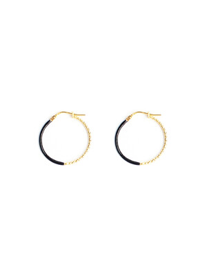 Chic cutting Color ring earring 컬러 원터치 링귀걸이(실버925)