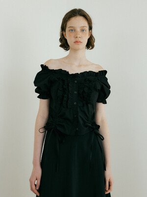 Clara Frill Blouse (black)