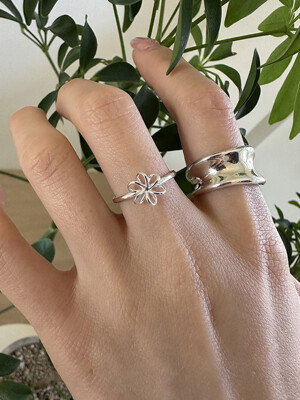 [925silver] Wire flower ring