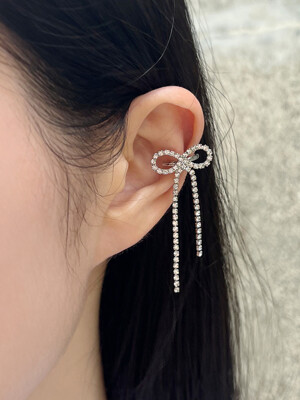 cubic ribbon earcuff
