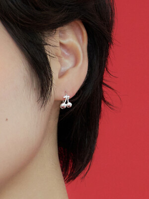 [silver925] cherry hook earring