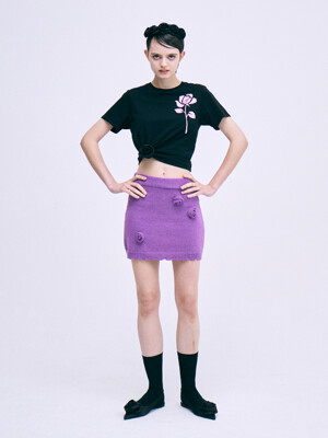 COTTON MINI SKIRT ROSE_PURPLE