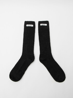 WOOL LONG SOCKS BLACK