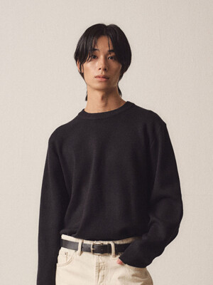 Simple Round Knit_Black