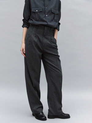 signature wool pants (charcoal)