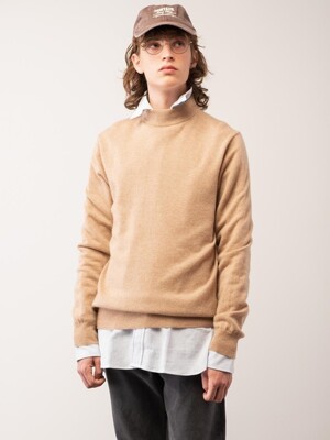(M) 모크넥 스웨터 Camel