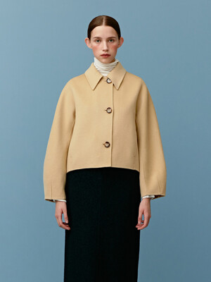TWF BABYWOOL SINGLE HALF COAT [HAND MADE] _2COLORS
