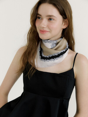new gisele silk scarf - beige