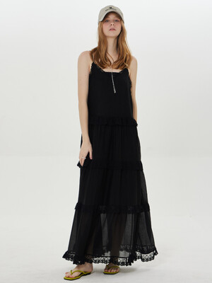 [단독]Ruffle Quad Long One-Piece