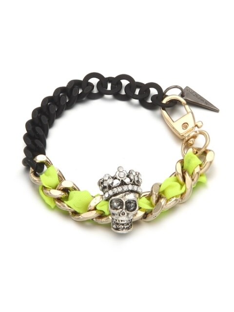 Pop Skull Chain Bracelet_YELLOW