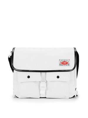 retro messenger bag(white)