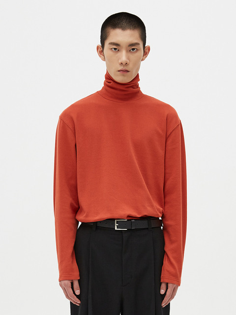티셔츠 - 로드존그레이 (Lord John Grey) - Savile Raw Turtle Neck Tshirs fire brick