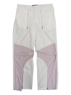 White Upcycled Nylon Trousers