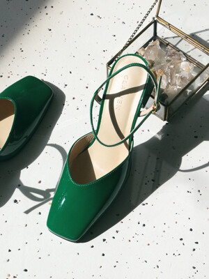 LUCY strap backless pumps_cb0029_green