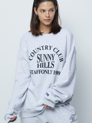 SUNNY HILLS SWEATSHIRTS (MELANGE WHITE)