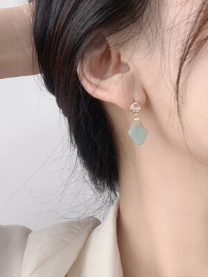 E266_Amazonite include sky Earring