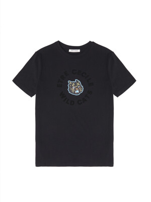 ETRE CECILE WILD CATS CLASSIC T-SHIRT WASHED BLACK