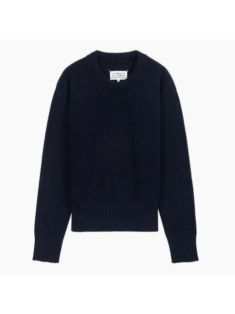 럭셔리어패럴 - 매종 마르지엘라 (MAISON MARGIELA) - 23SS 메종 마르지엘라 백스티치 네이비 울 니트 SI1HA0012S17781511F