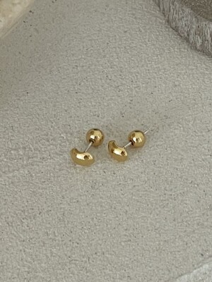 soy bean gold earrings