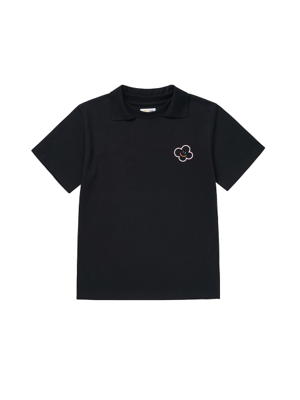 Hello LaLa New PK T-Shirts (헬로 라라 뉴 카라 티셔츠) [Black]