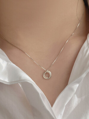 [92.5 silver]triple ringo silver necklace